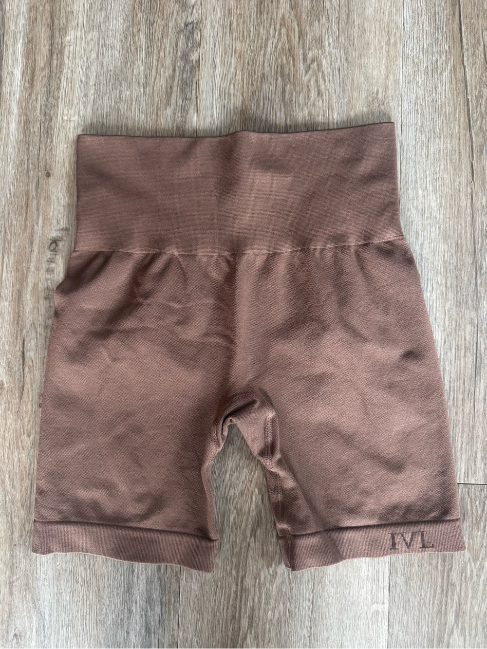 IVL Brown Biker Shorts Hem Logo - size XS/S